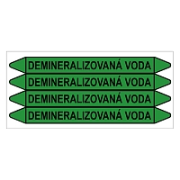 Značení potrubí, demineralizovaná voda,4 ks, 250 × 26 mm